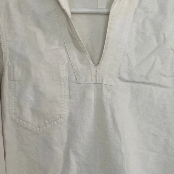 Vintage US NAVY Military Sailor White Long Sleeve Uniform Shirt Stencil Print - Picture 3 of 14